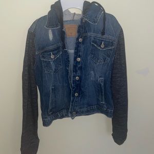 Amethyst Jeans Jean Jacket with Hood